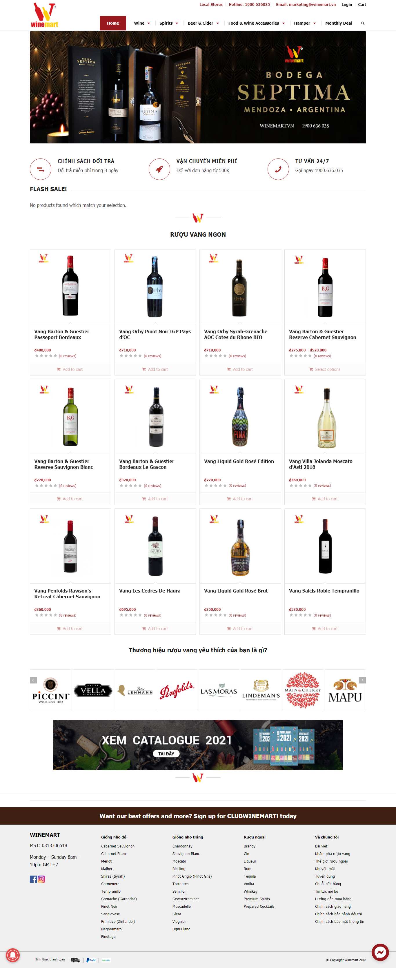 [drinkies] Thiết kế Website web bán rượu bia - winemartvn