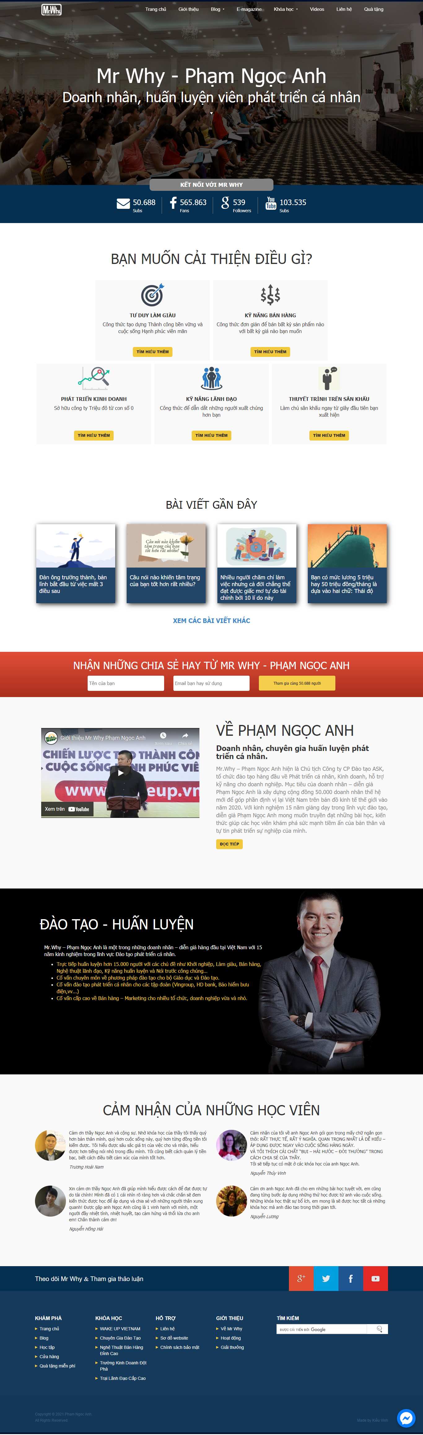 [hoanghannom] Thiết kế Website web cá nhân - phamngocanhcom