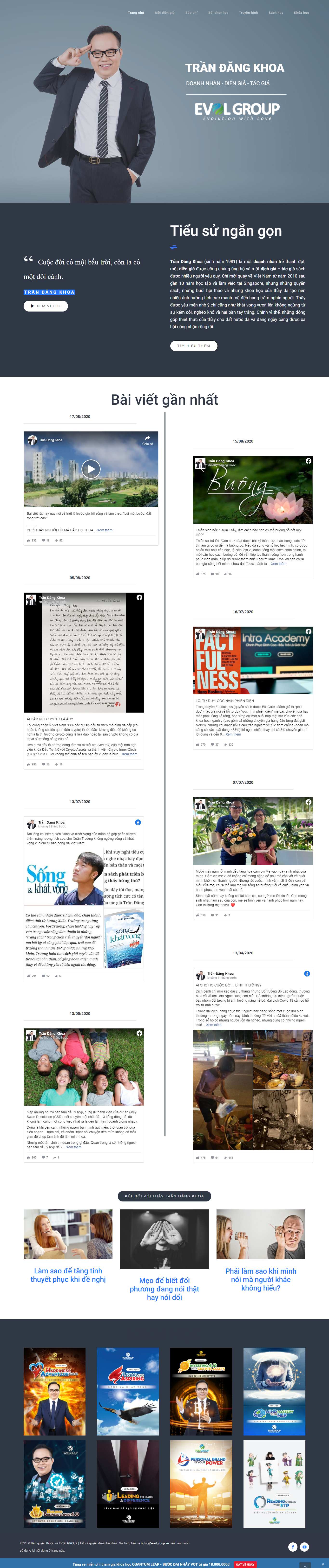 [lichvannien365] Thiết kế Website web người nổi tiếng - trandangkhoavn