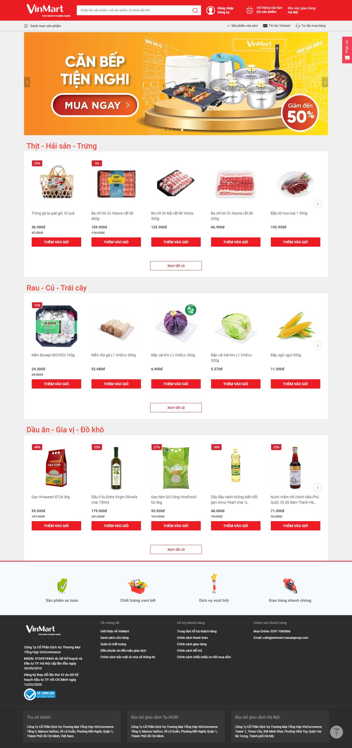 Thiết kế Website web cửa hàng - vinmartcom