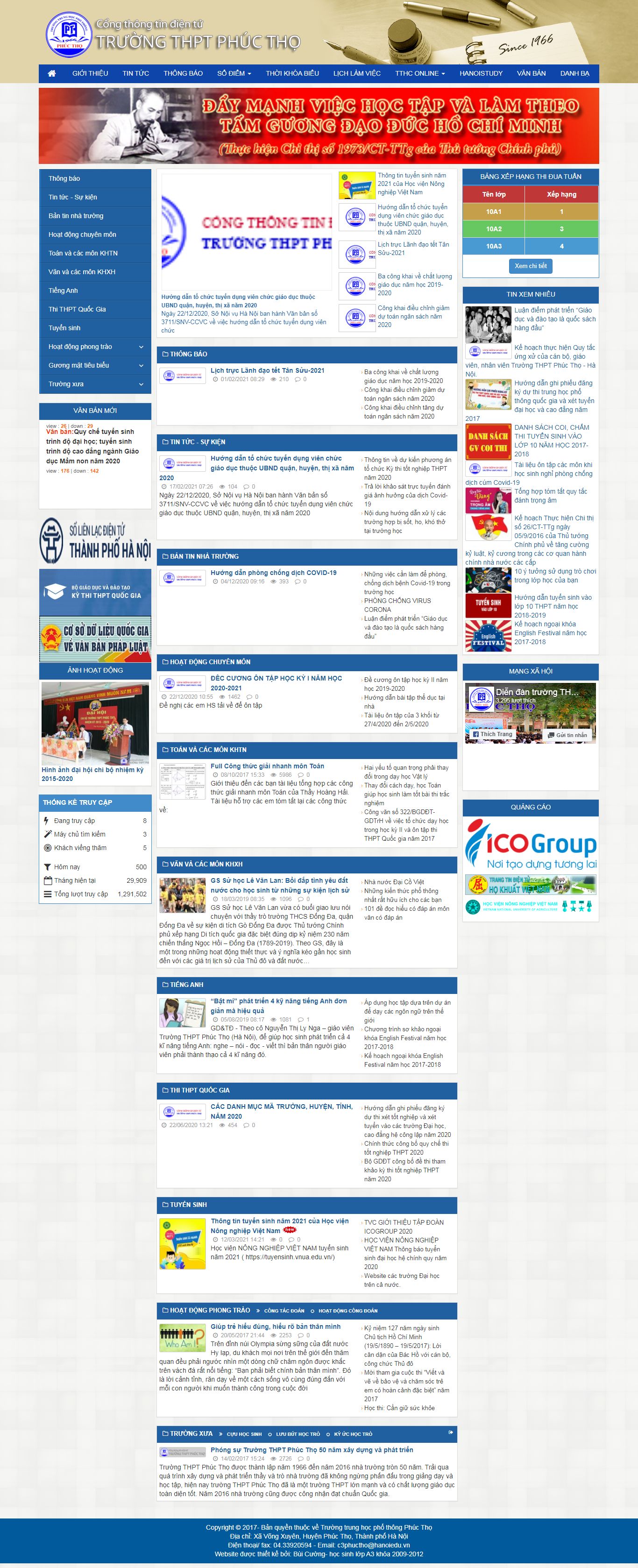 [hup] Thiết kế Website web trường học - c3phucthoeduvn