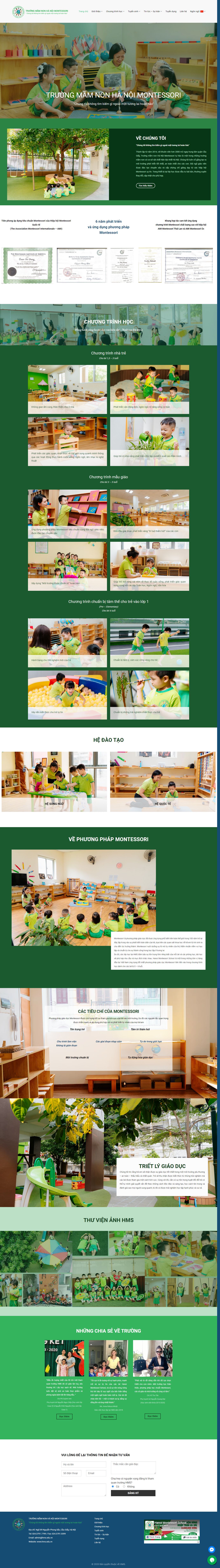 Thiết kế Website web trường mầm non - hmseduvn