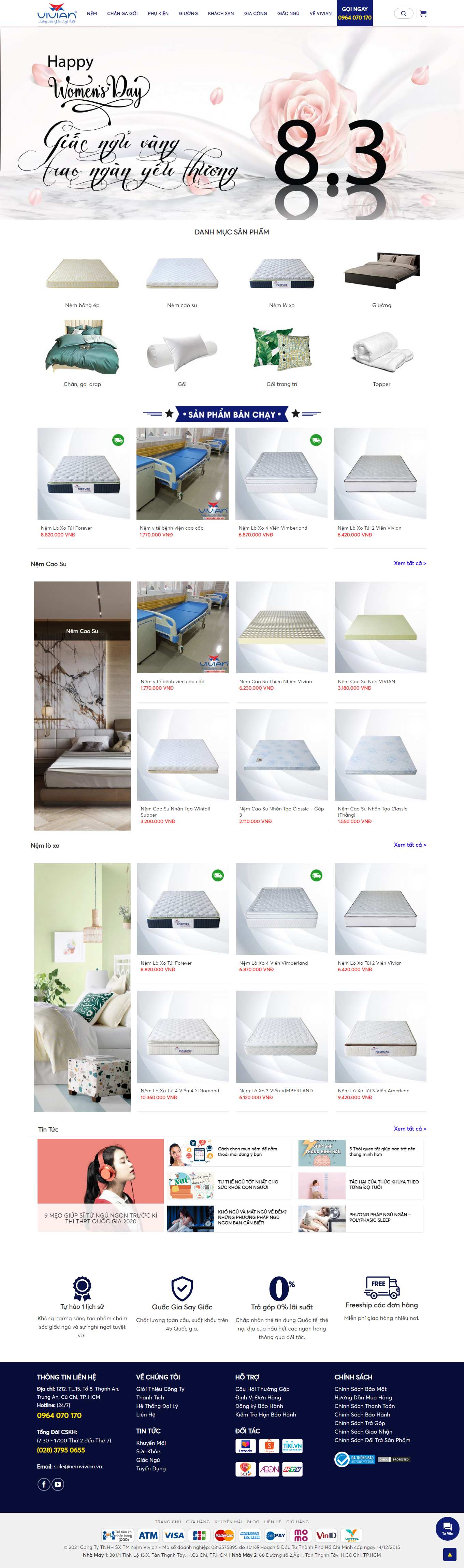 [baovengayvadem] Thiết kế Website web wordpress - nemvivianvn