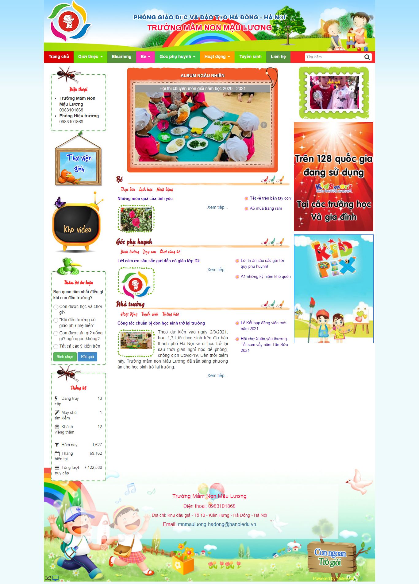 Thiết kế Website web trường mầm non - mnmauluongeduvn