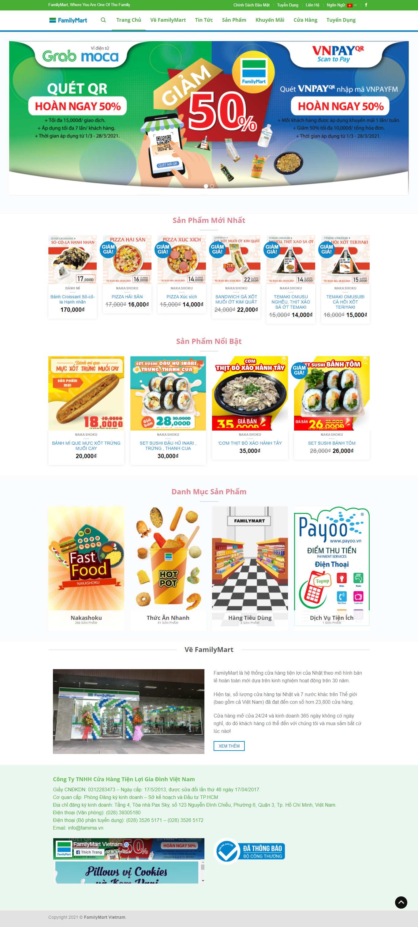 Thiết kế Website web cửa hàng - wwwfamimavn