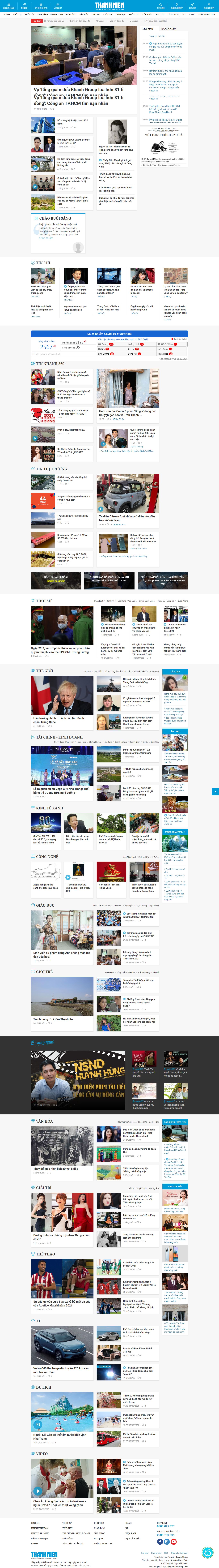 [vietnamnet] Thiết kế Website web tin tức - thanhnienvn