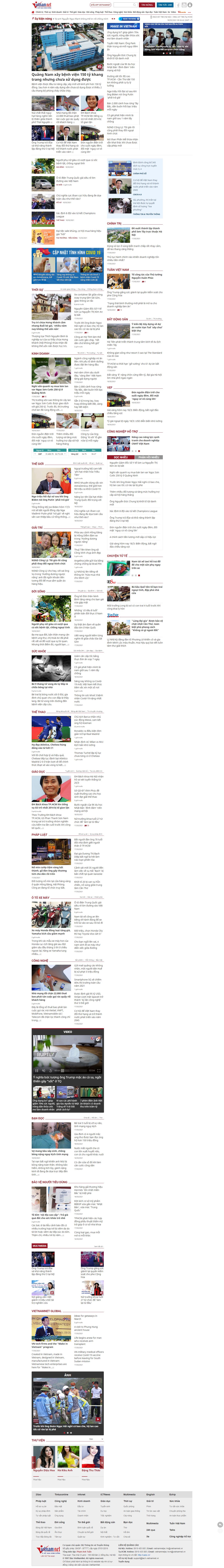 [vietnamnet] Thiết kế Website web tin tức - vietnamnetvn