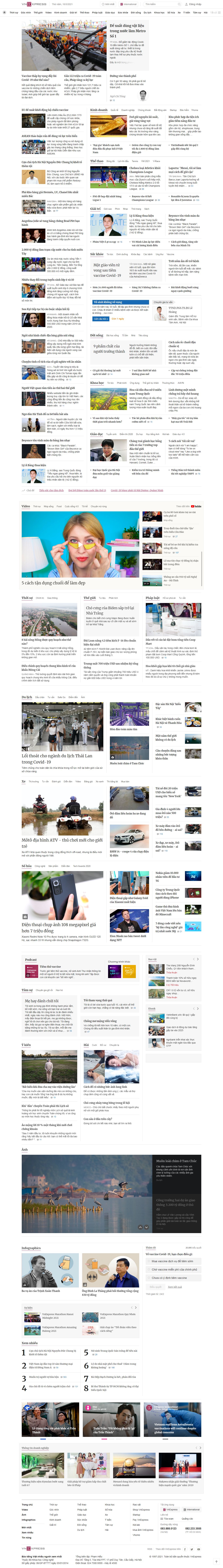 [vietnamnet] Thiết kế Website web tin tức - vnexpressnet