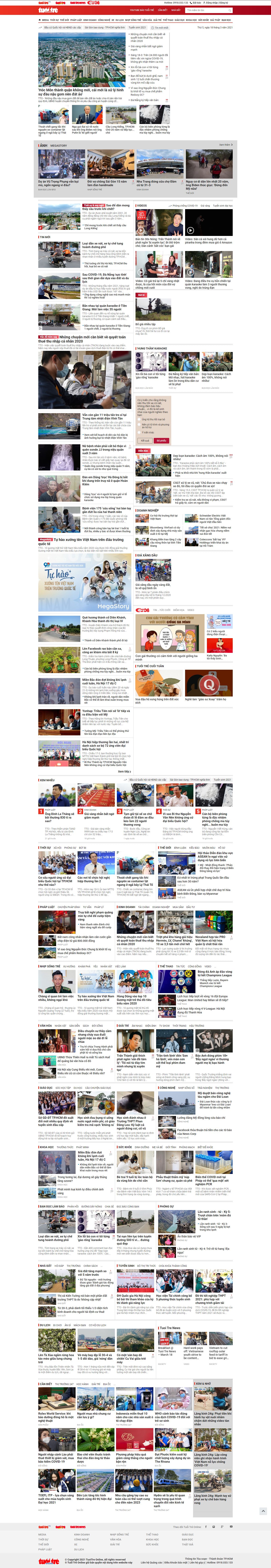 [vietnamnet] Thiết kế Website web tin tức - tuoitrevn