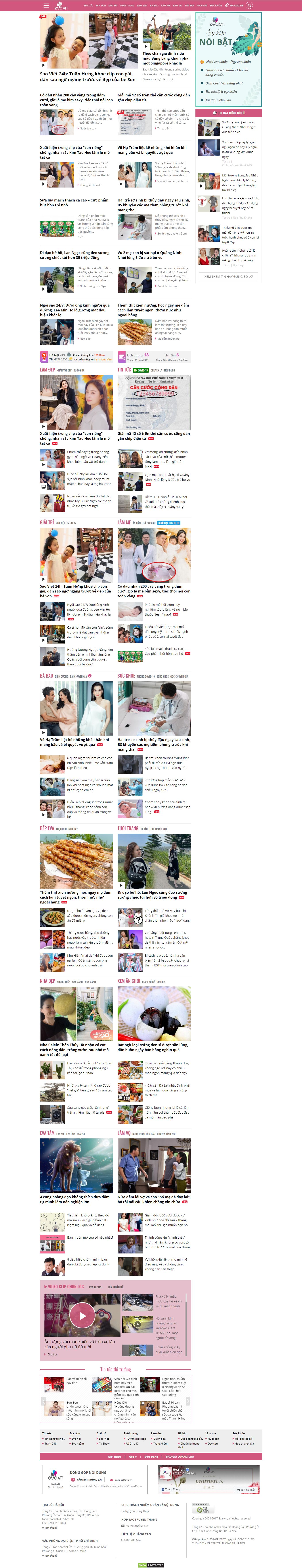 [vietnamnet] Thiết kế Website web tin tức - evavn