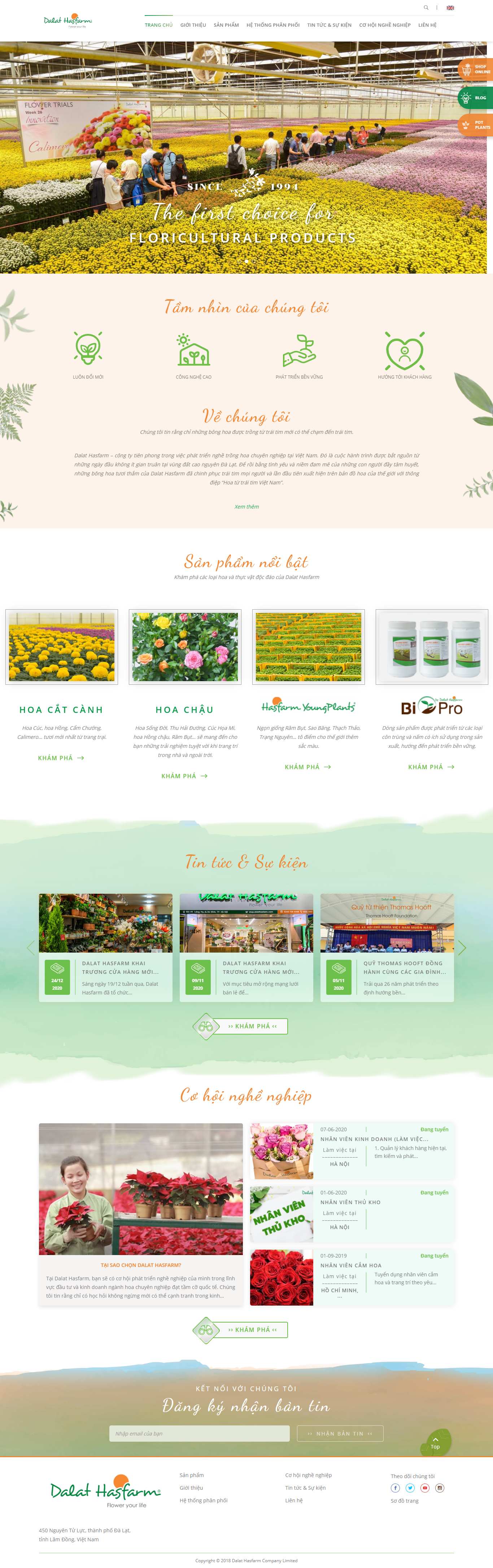 Thiết kế Website web cửa hàng - wwwdalathasfarmcom