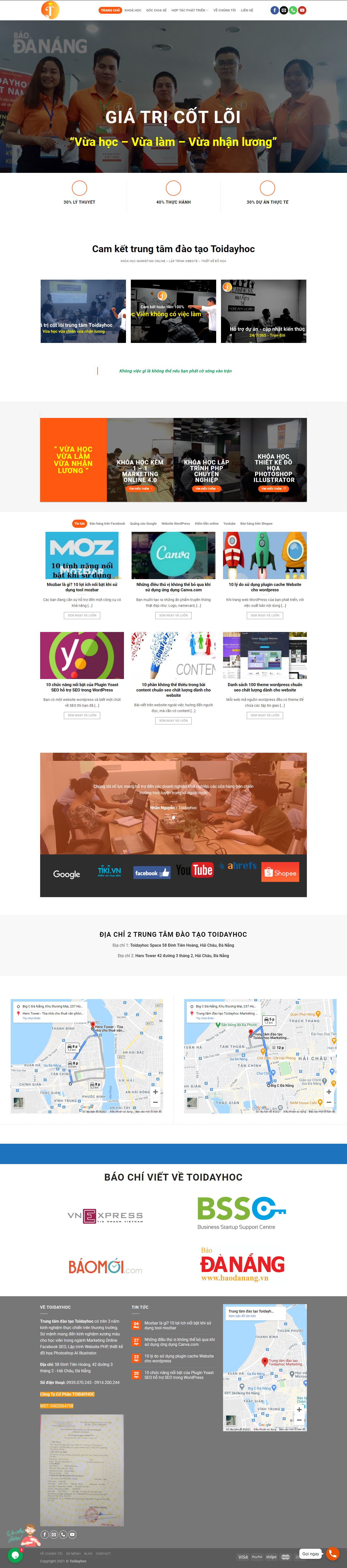 [chiasekienthuchay] Thiết kế Website web kinh doanh online - toidayhoccom