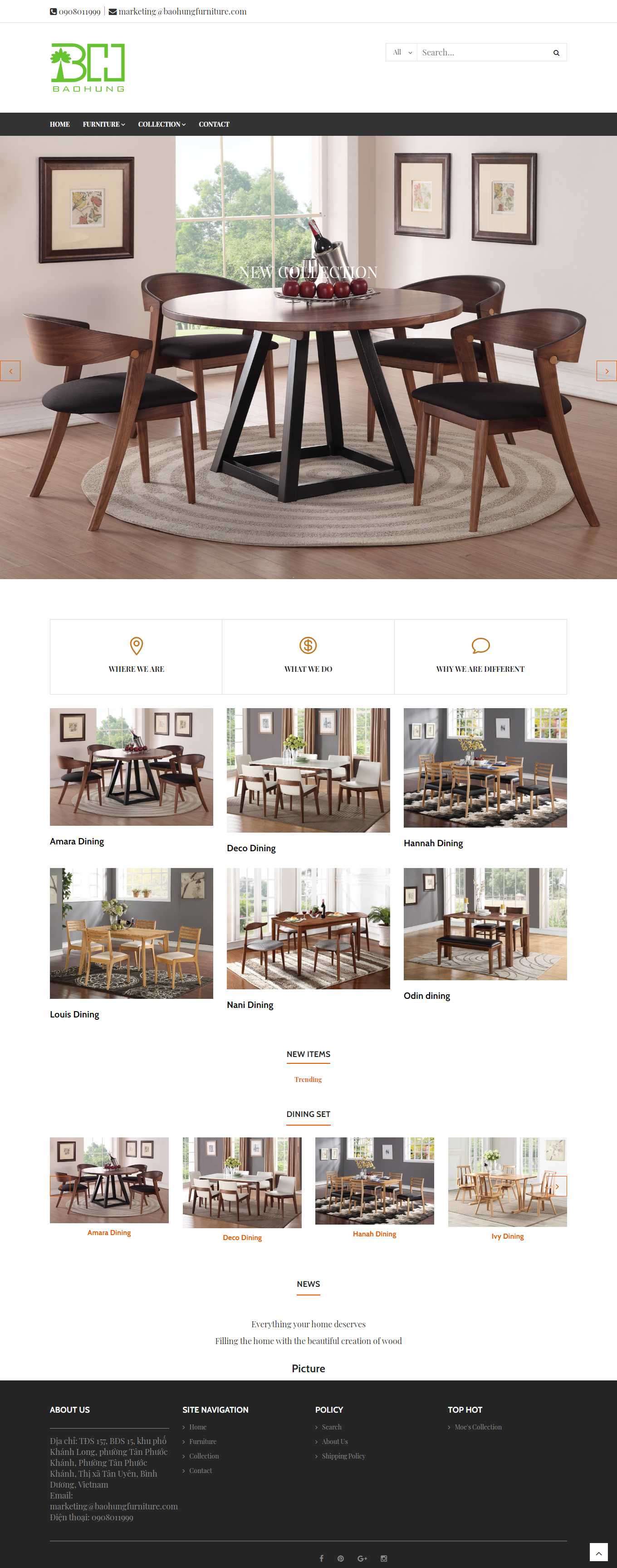 [lamvietfurniture] Thiết kế Website web siêu việt - baohungfurniturecom