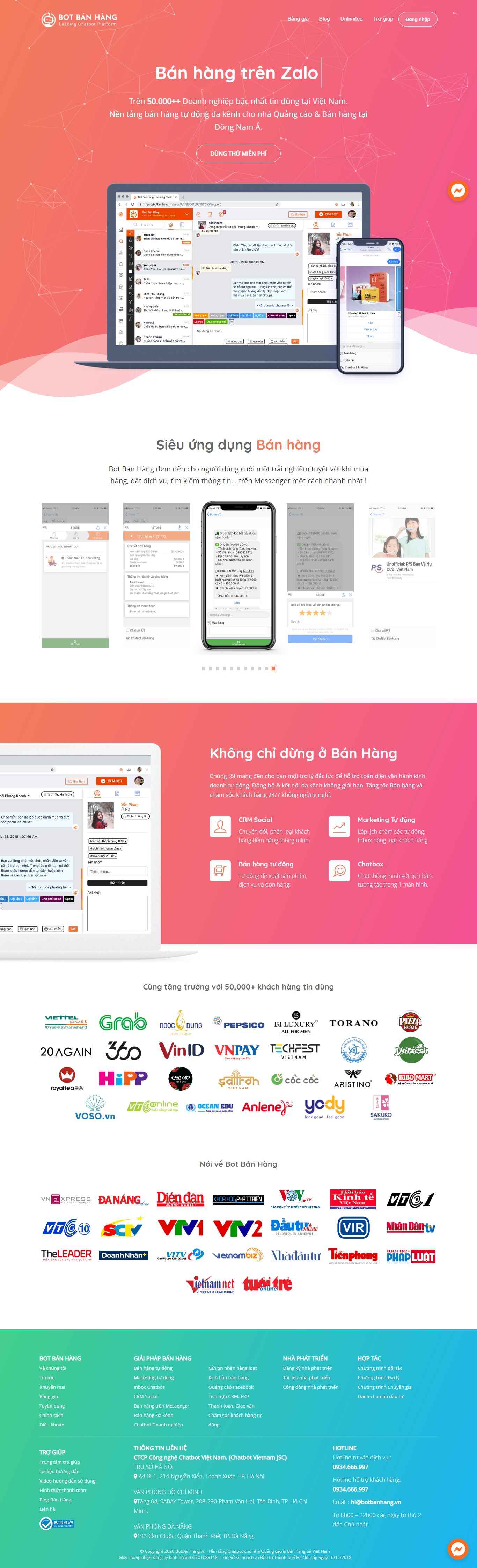 [chiasekienthuchay] Thiết kế Website web kinh doanh online - botbanhangvn
