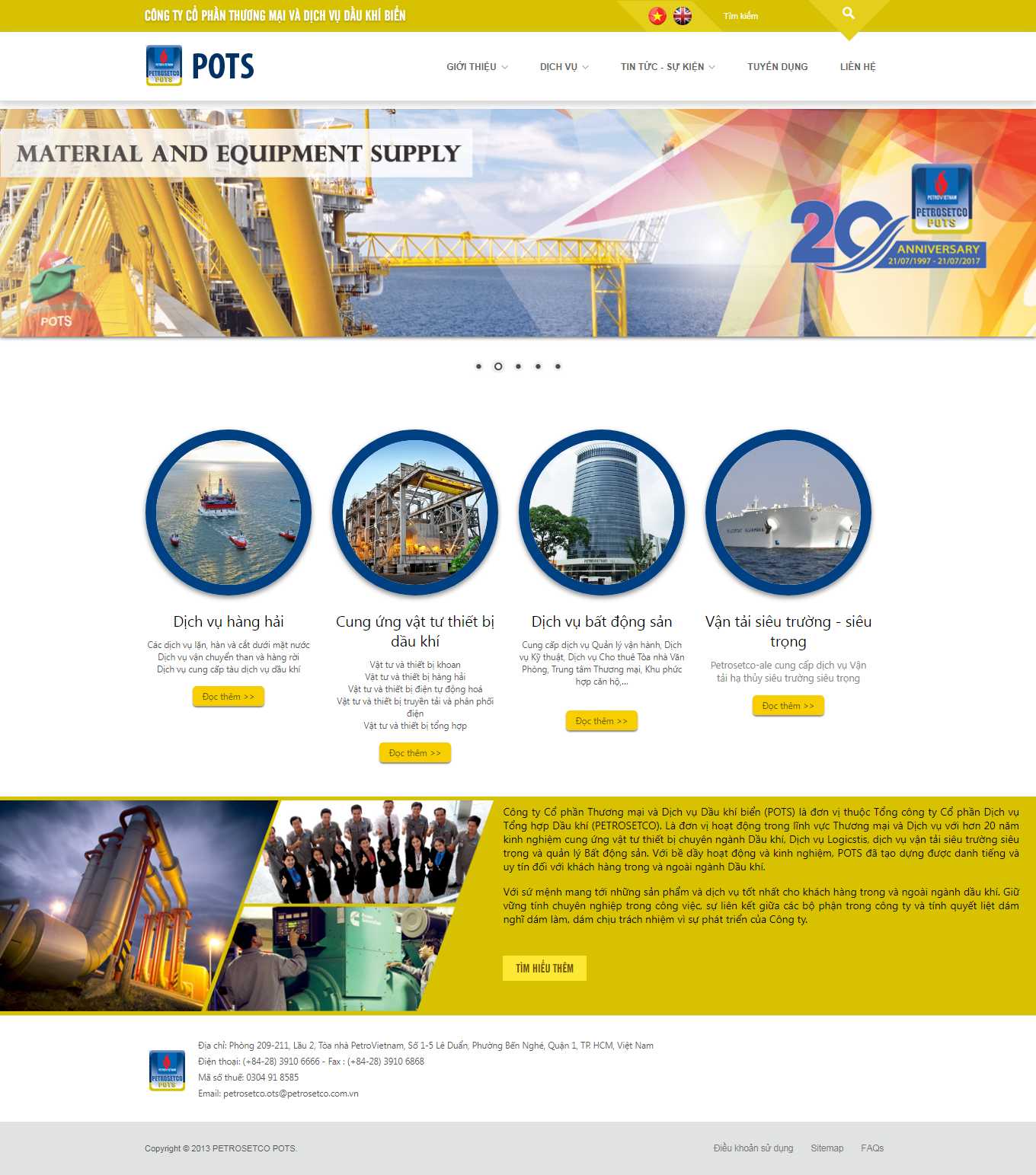 [pct] Thiết kế Website web dầu khí - wwwpotscomvn