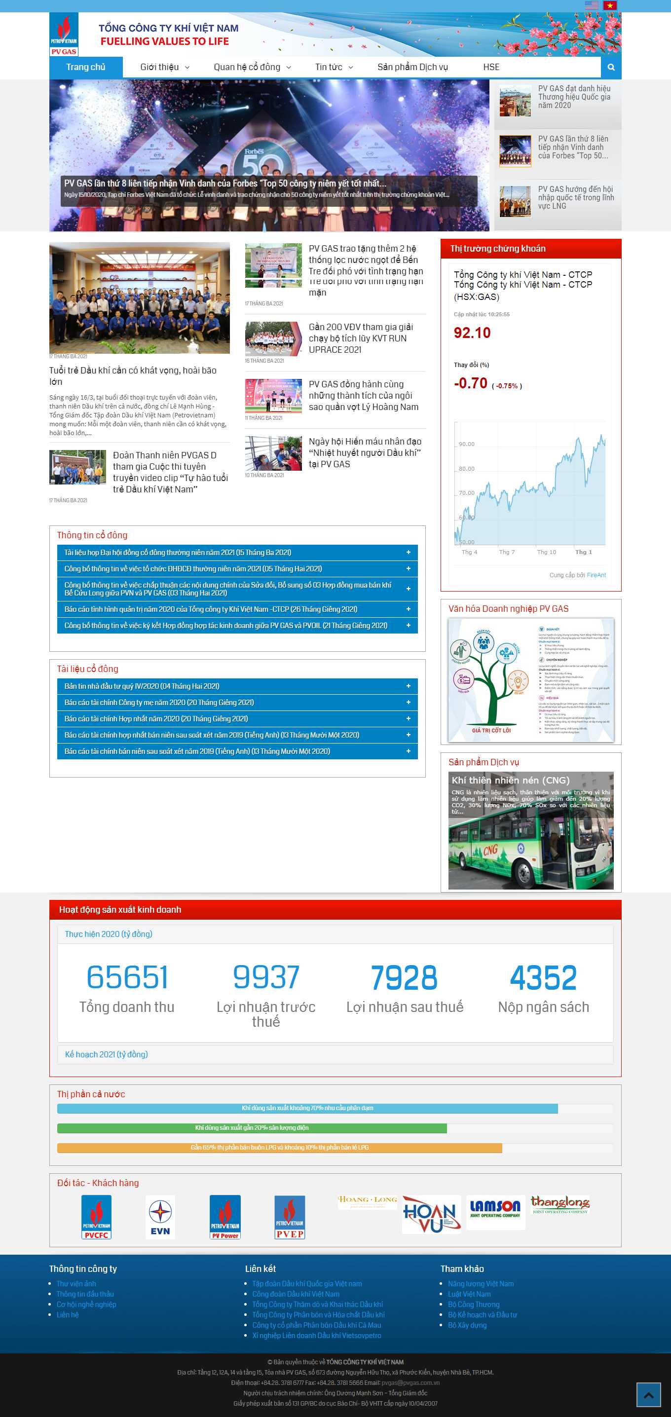 [pct] Thiết kế Website web dầu khí - wwwpvgascomvn
