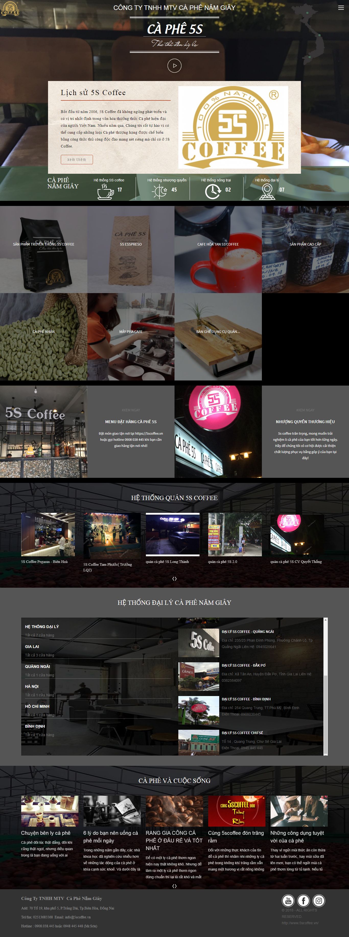 [ecoplace] Thiết kế Website web quán cà fe - 5scoffeevn