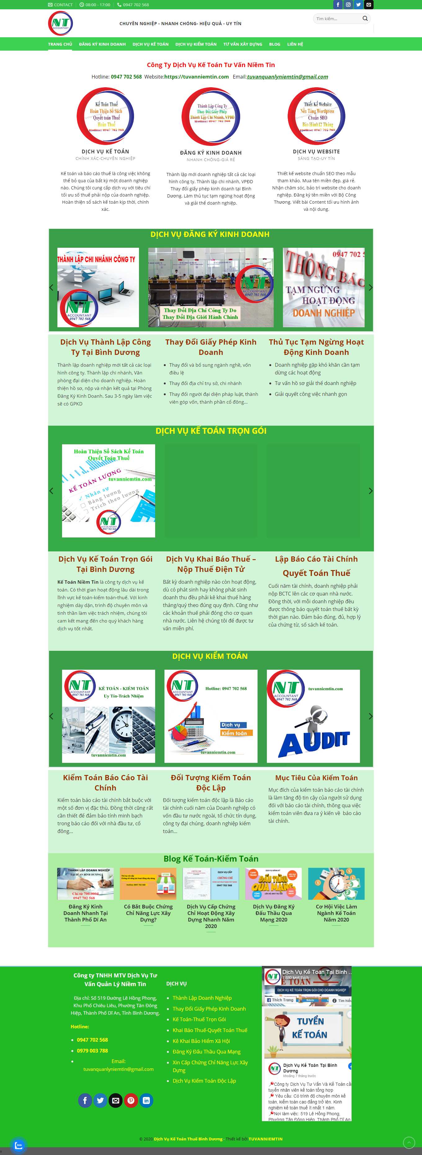Thiết kế Website web kiểm toán - tuvanniemtincom