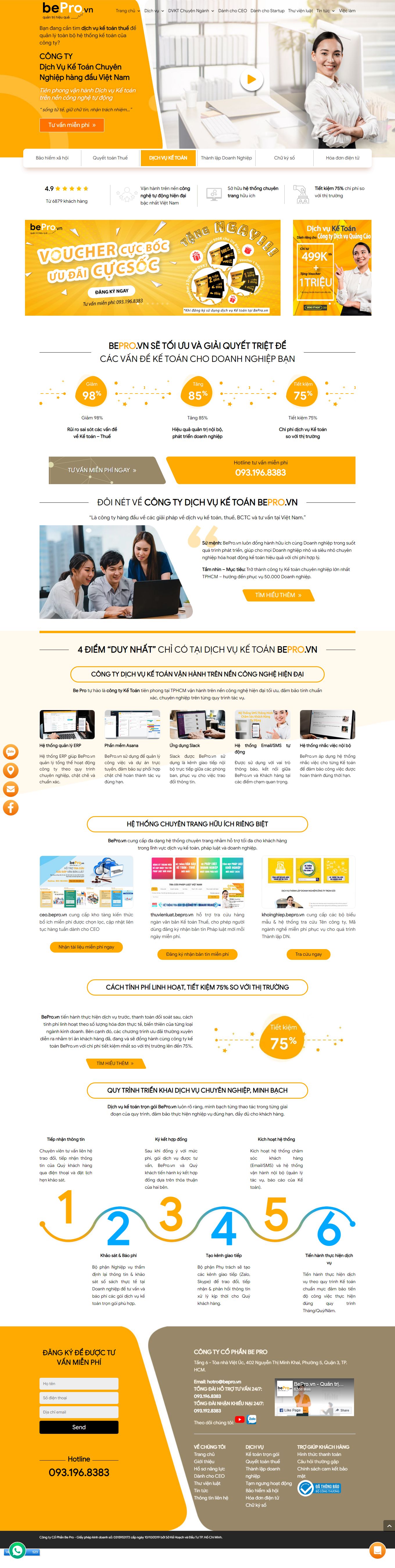 Thiết kế Website web kiểm toán - beprovn