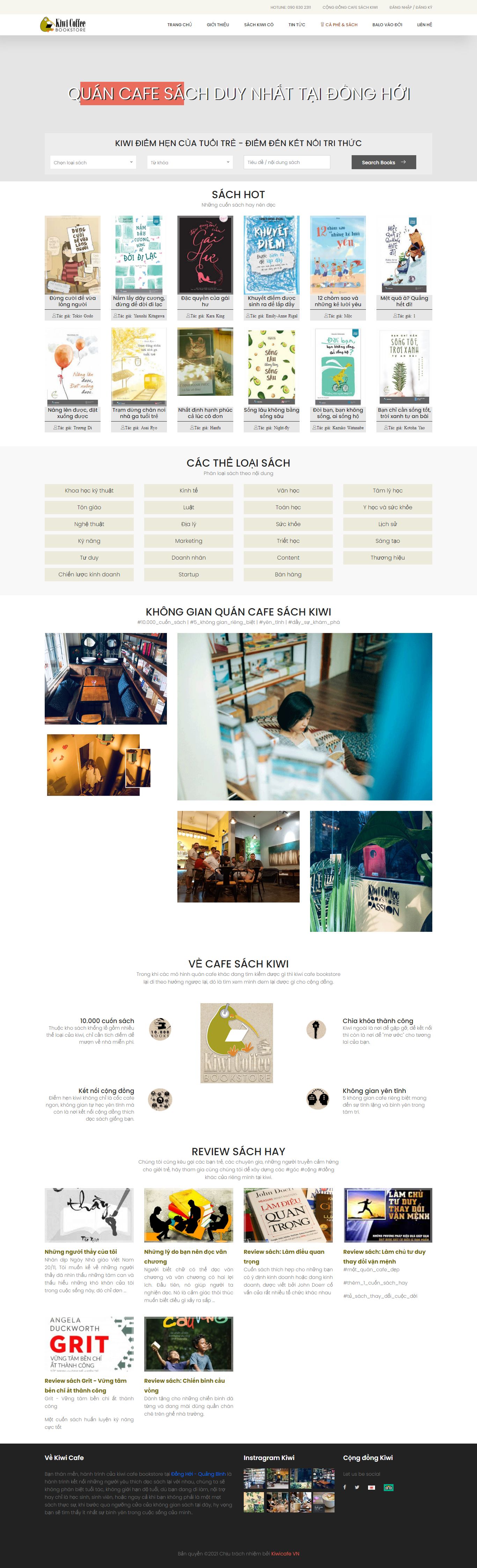 [ecoplace] Thiết kế Website web quán cà fe - kiwicafevn