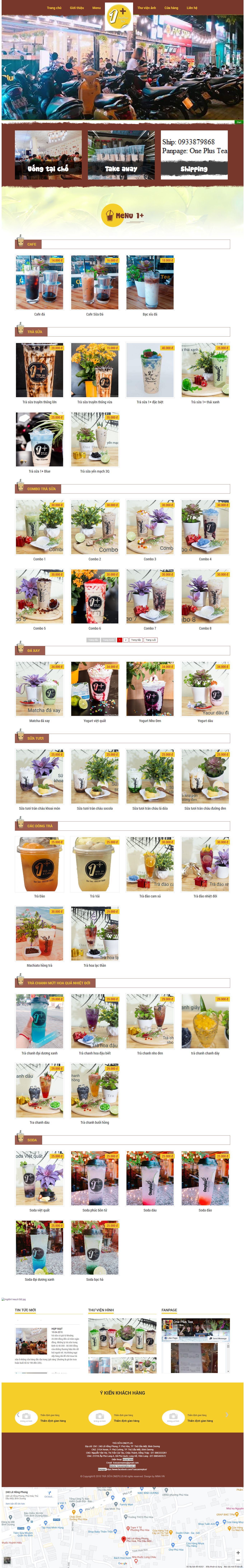 [ecoplace] Thiết kế Website web quán cà fe - trasuaonepluscomvn