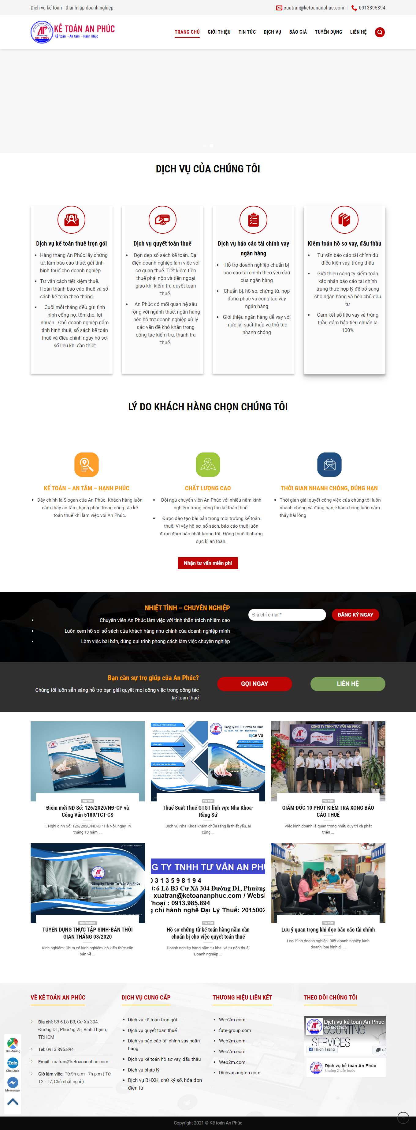 Thiết kế Website web kiểm toán - ketoananphuccom