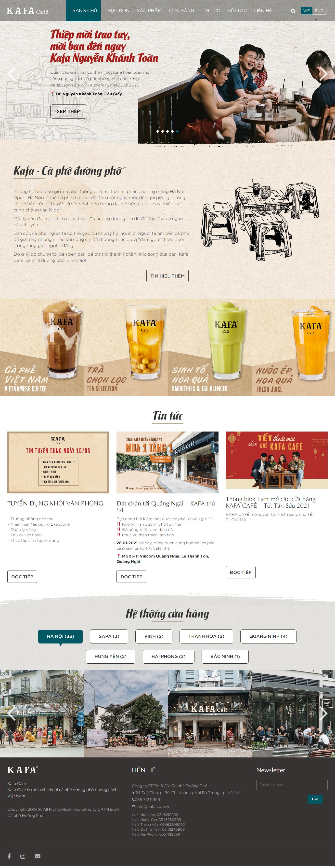 [ecoplace] Thiết kế Website web quán cà fe - kafacomvn