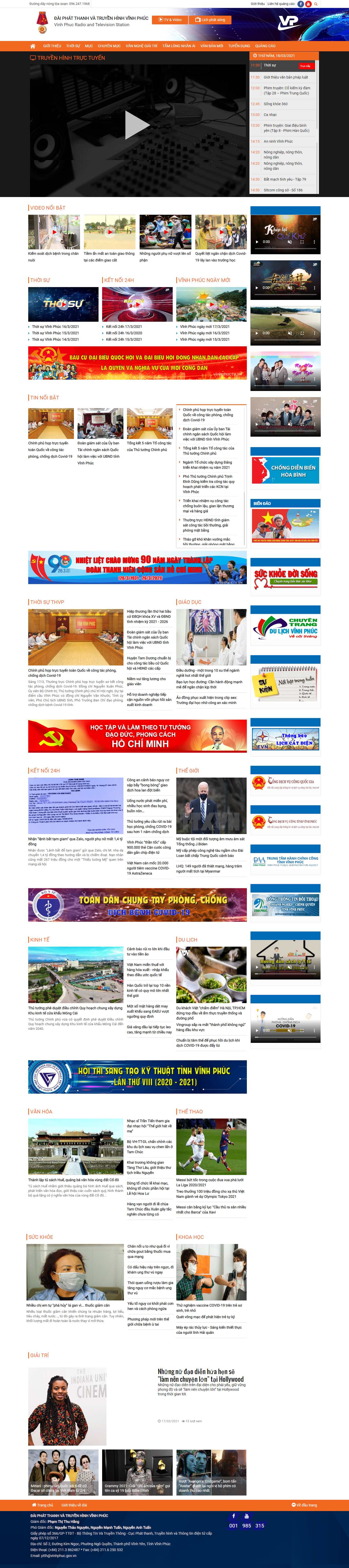 [onme] Thiết kế Website web truyền hình - vinhphuctvvn