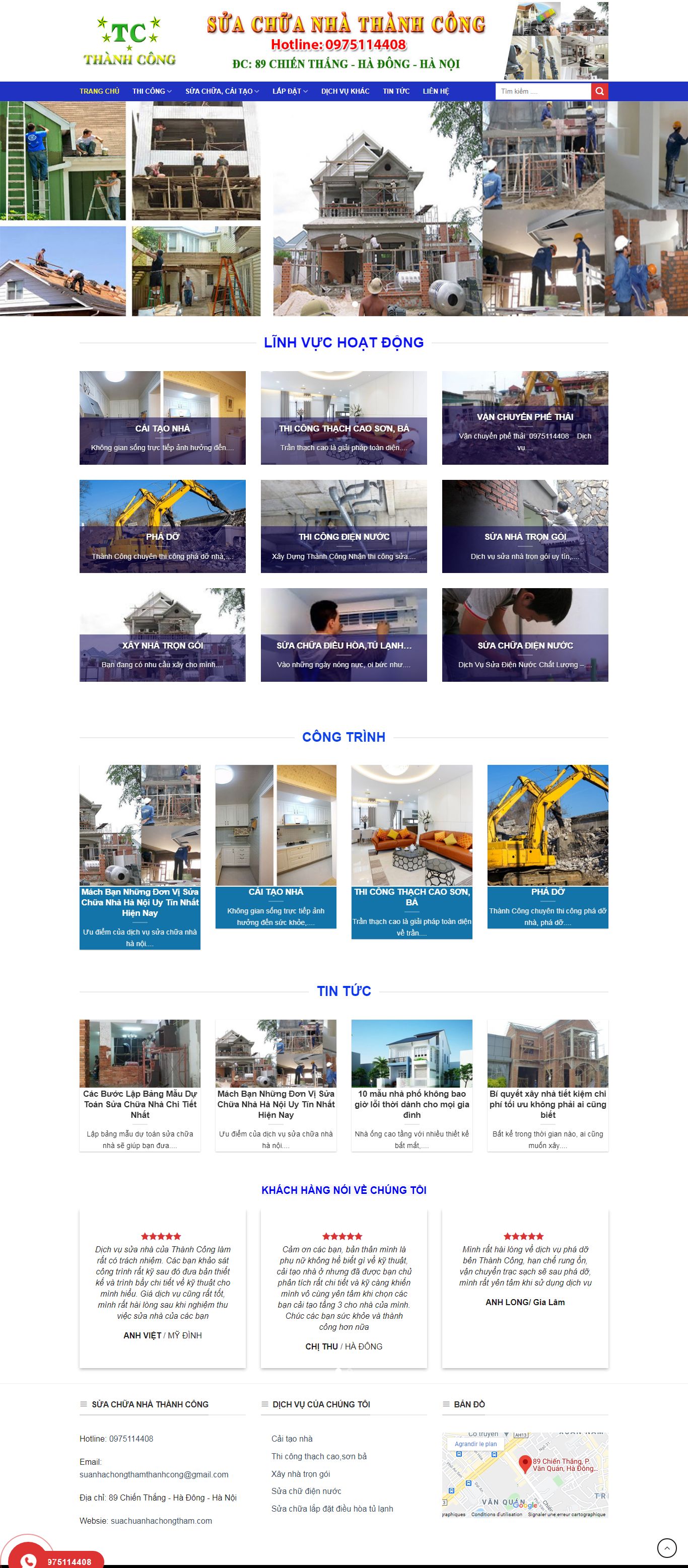 Thiết kế Website web sửa nhà trọn gói - suanhathanhcongcom
