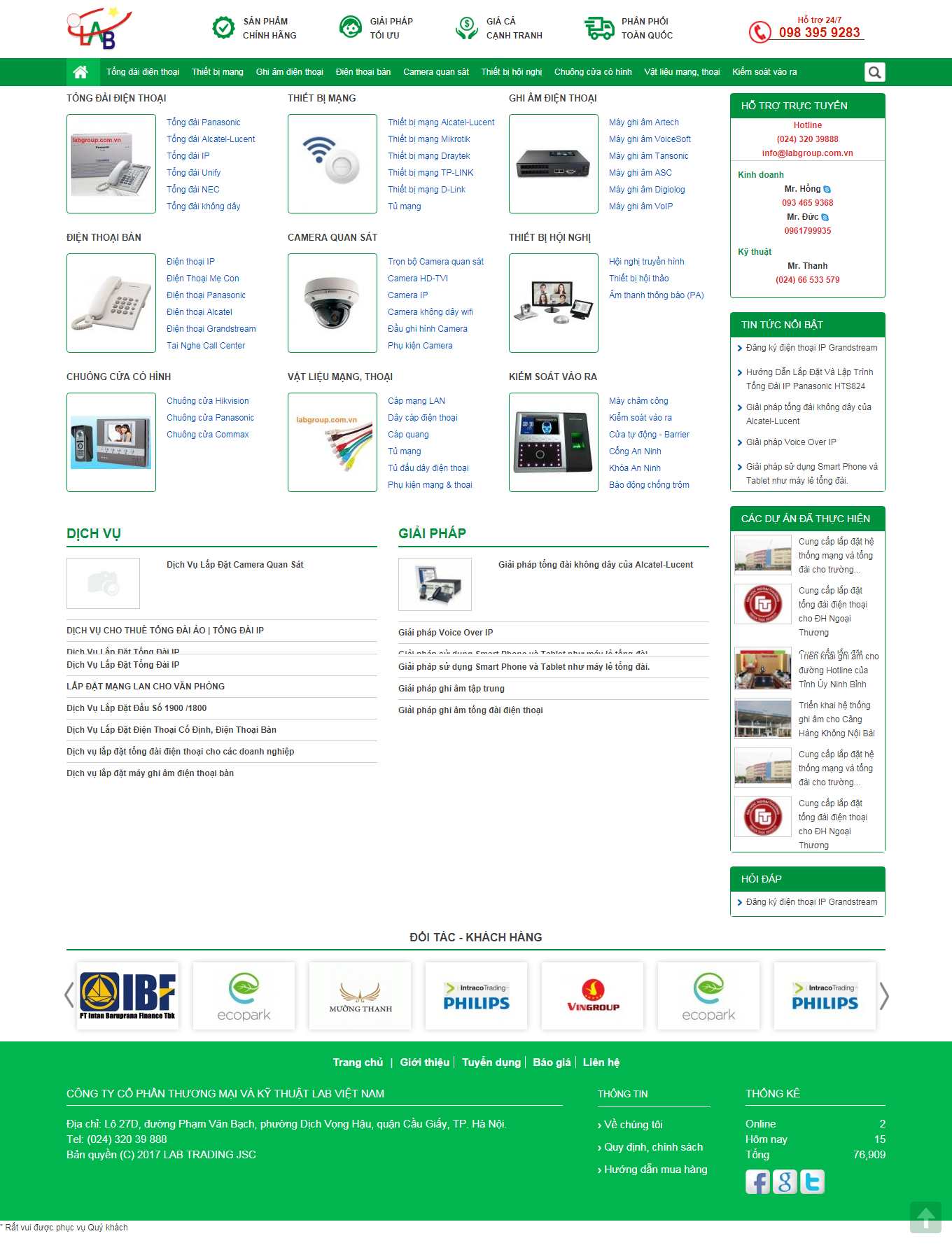 [tongdai] Thiết kế Website web lắp đặt tổng đài - labgroupcomvn