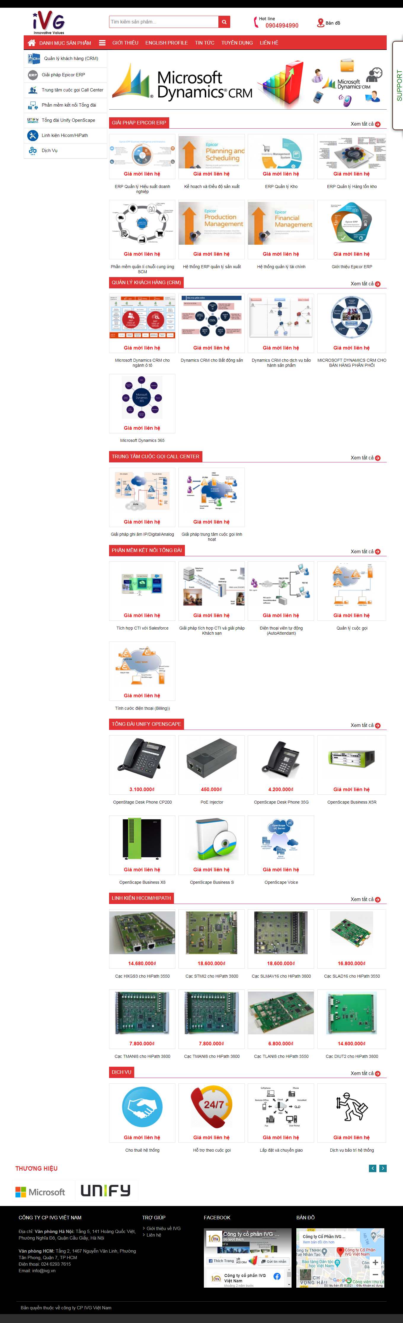 [tongdai] Thiết kế Website web lắp đặt tổng đài - ivgvn