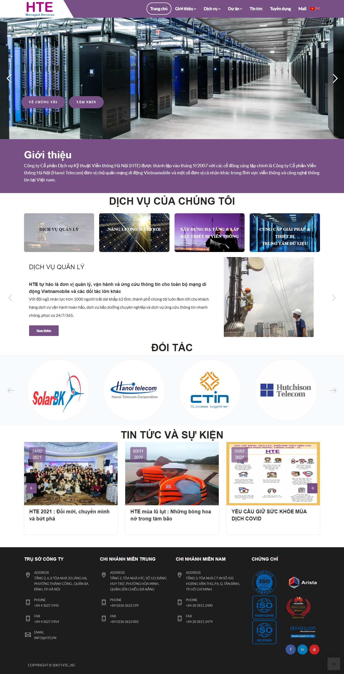 [tongdai] Thiết kế Website web lắp đặt tổng đài - htevn