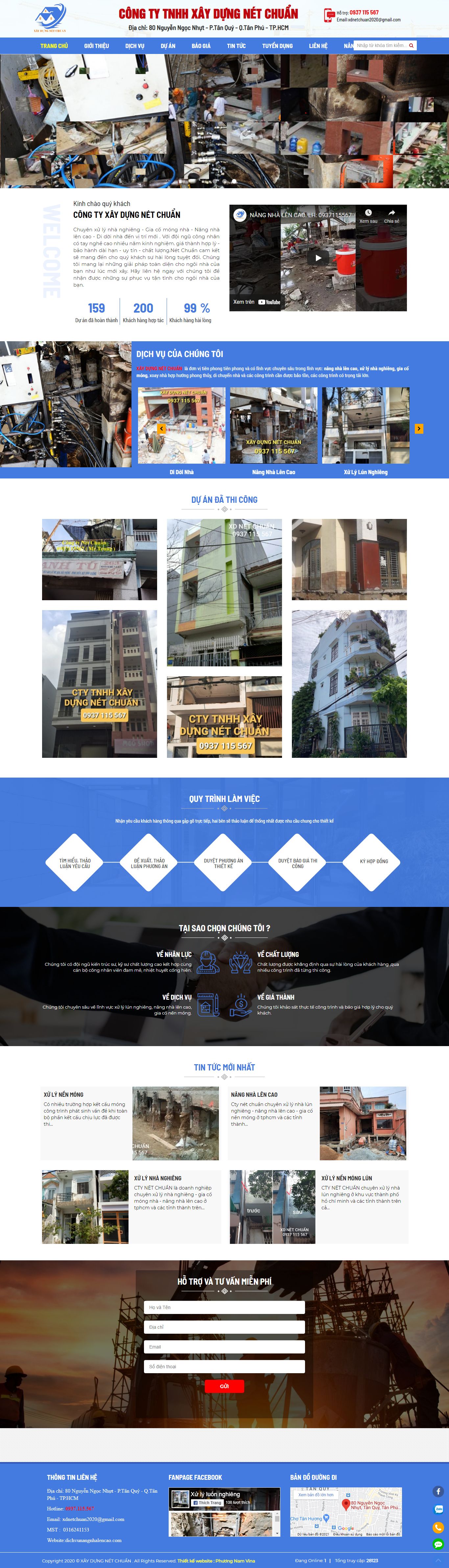 Thiết kế Website web sửa nhà trọn gói - dichvunangnhalencaocom