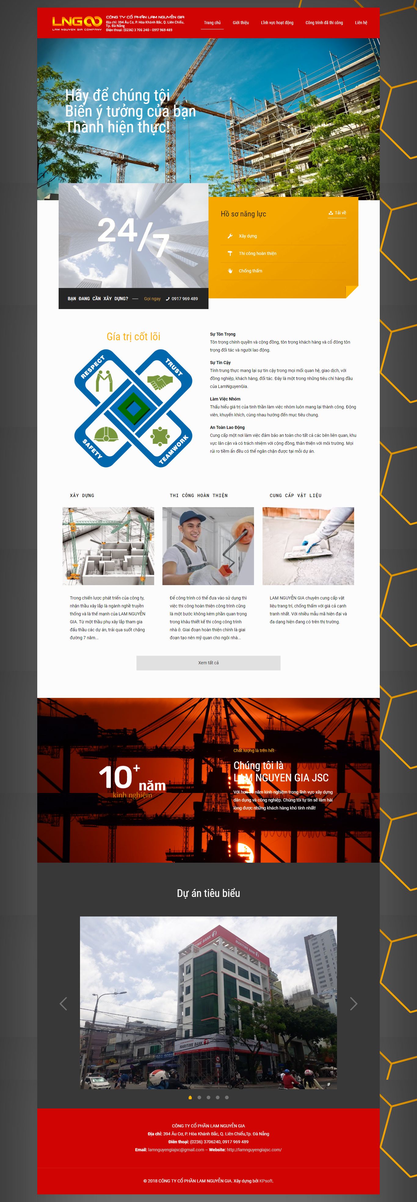 Thiết kế Website web sửa nhà trọn gói - lamnguyengiajsccom