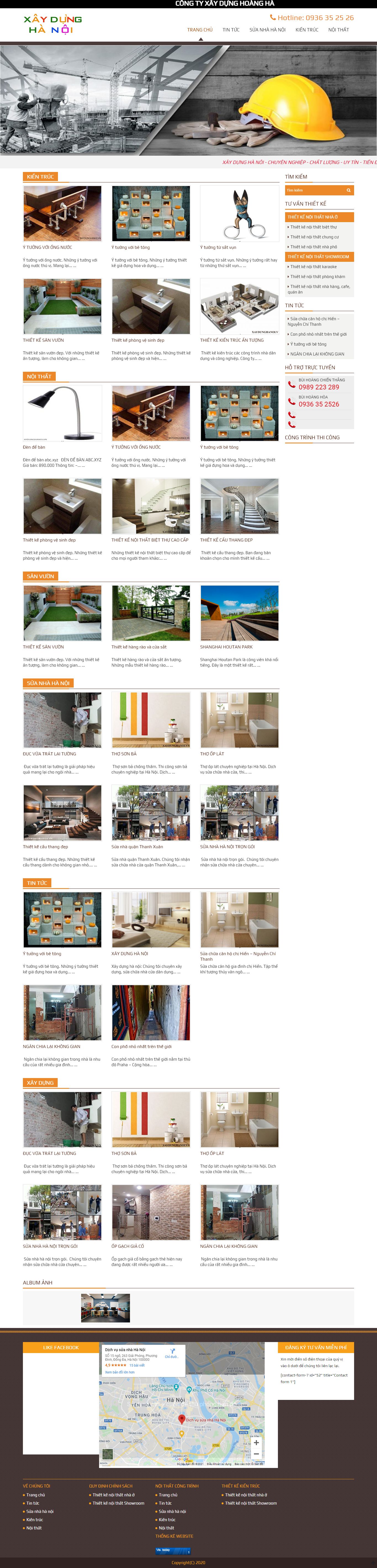 Thiết kế Website web sửa nhà trọn gói - xaydunghanoivn