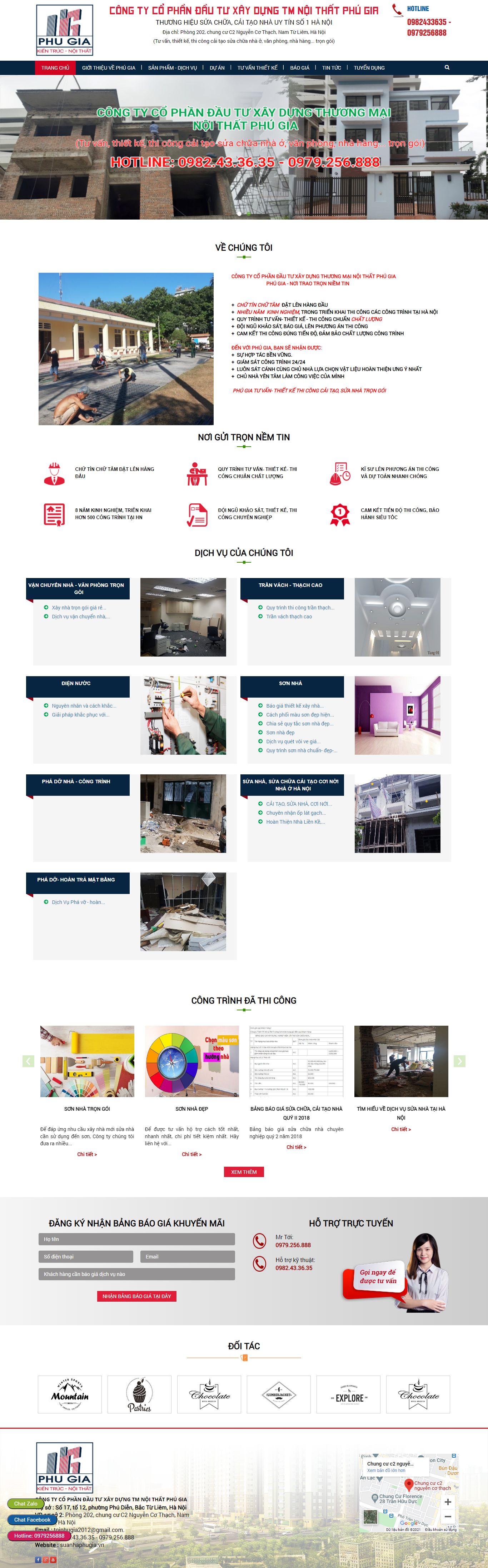 Thiết kế Website web sửa nhà trọn gói - suanhaphugiavn