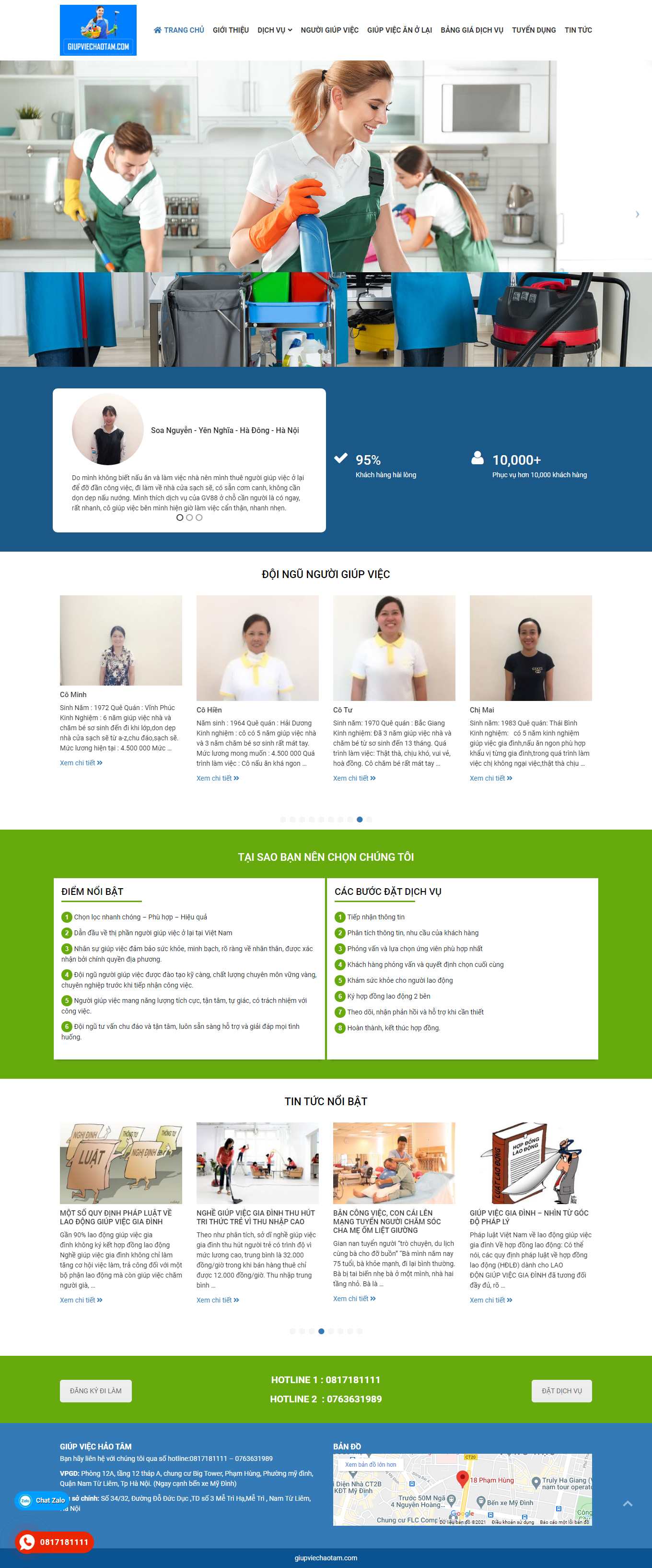 [giupviecnhahcm] Thiết kế Website web dịch vụ giúp việc - giupviechaotamcom