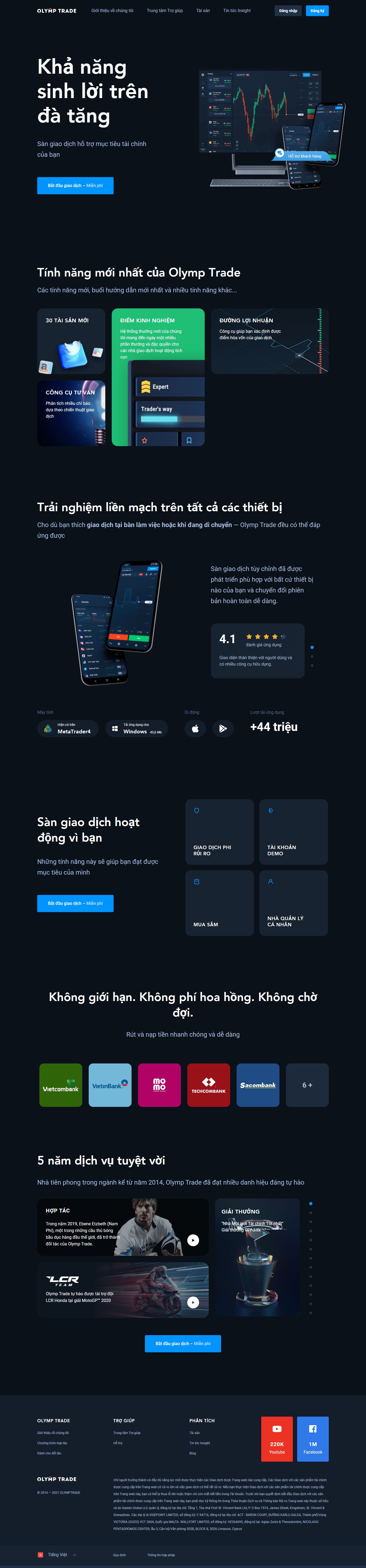 [tapchicoin24h] Thiết kế Website web sàn giao dịch - olymptradecom