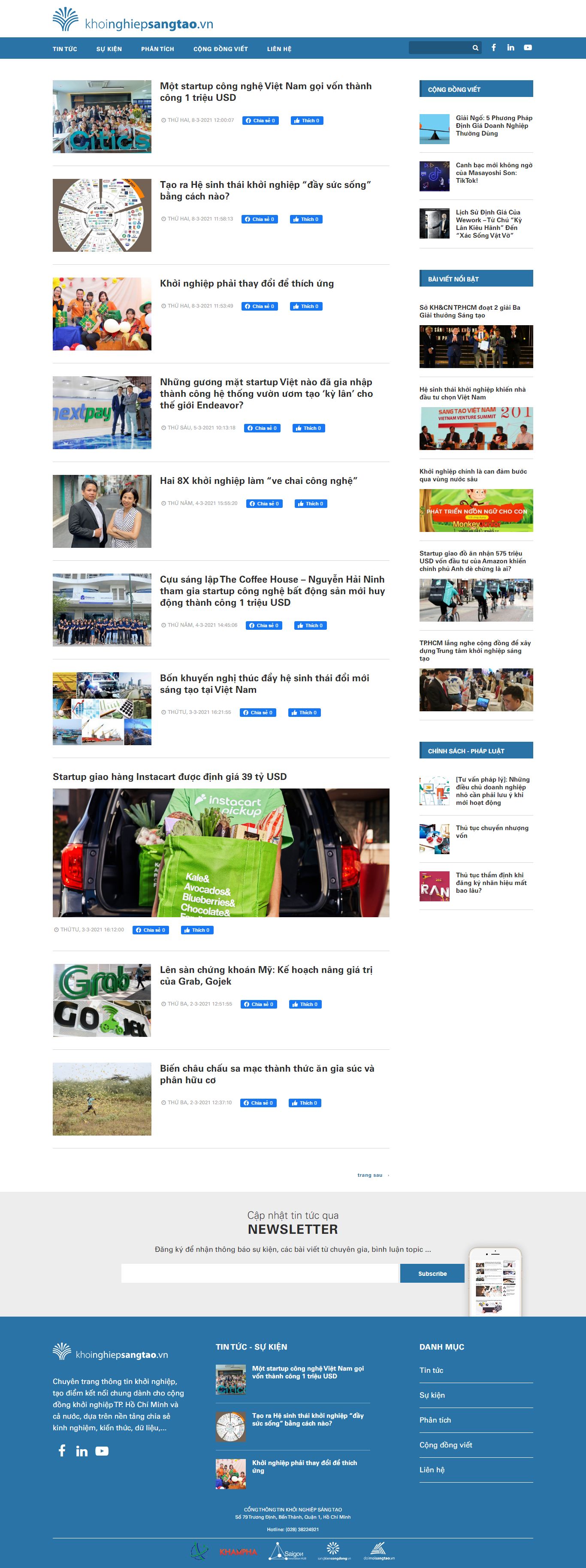 [khoinghiepsangtao] Thiết kế Website web khởi nghiệp - khoinghiepsangtaovn
