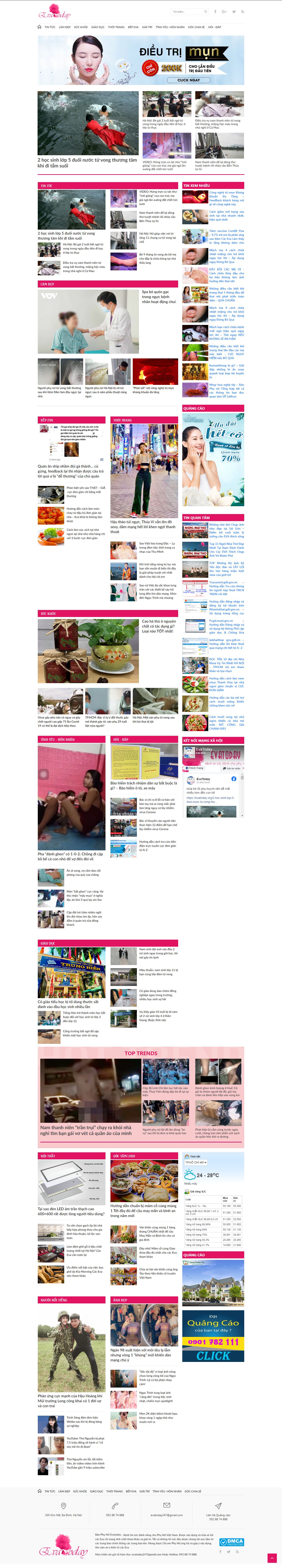 [tintuconline] Thiết kế Website web báo điện tử - evatodayorg