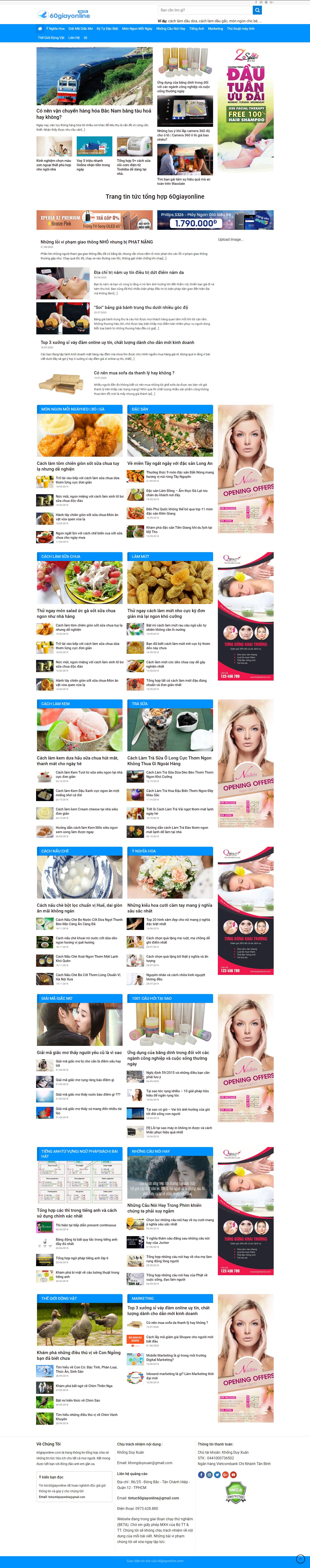 [tintuconline] Thiết kế Website web báo điện tử - 60giayonlinecom