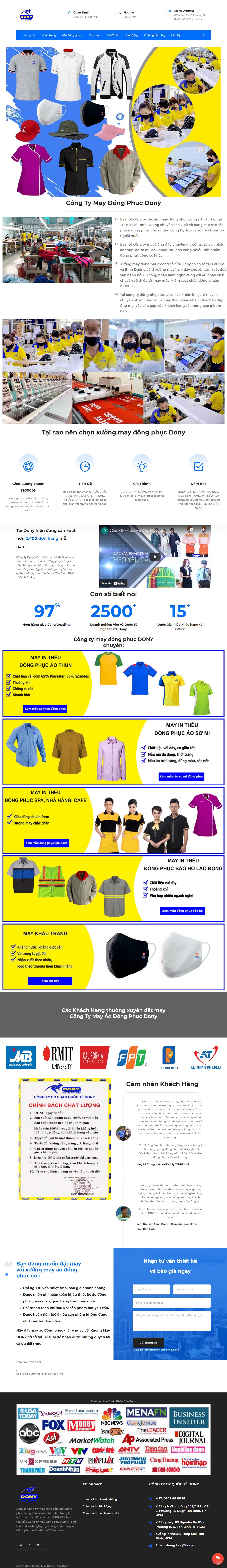 [xuatnhapkhauleanh] Thiết kế Website web xuất khẩu - dongphucdonyvn