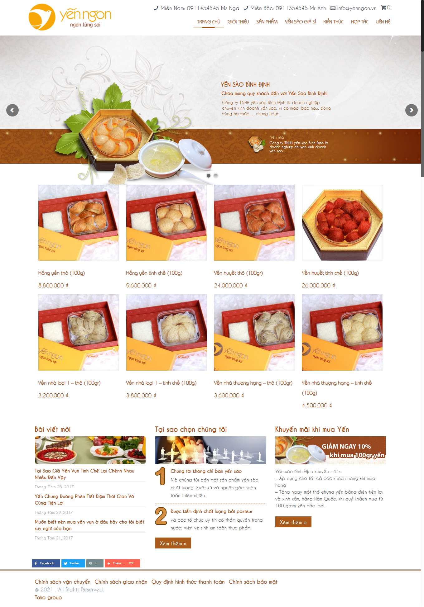 Thiết kế Website web Canh cam - yenngonvn