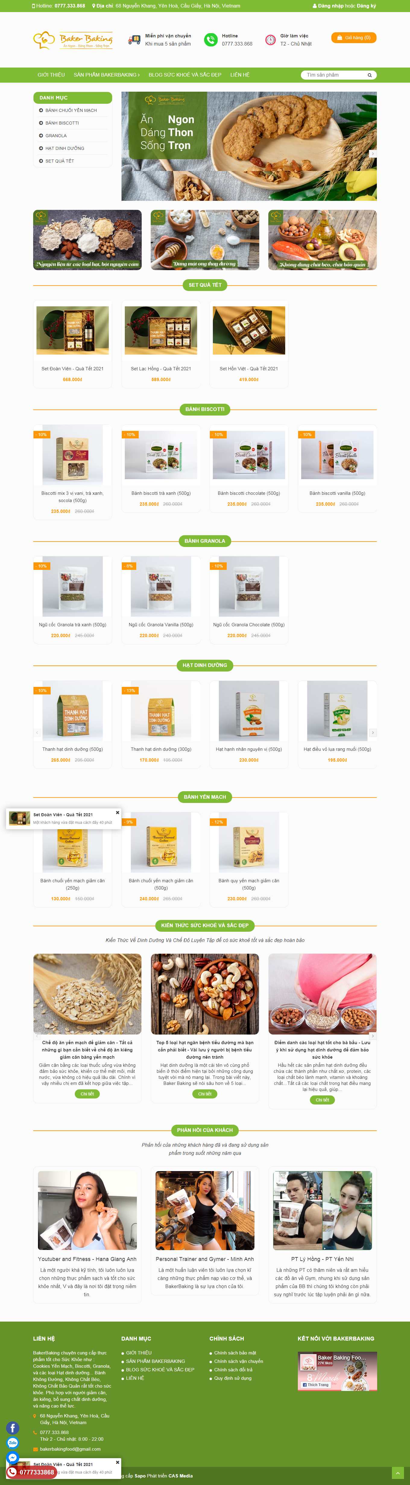 Thiết kế Website web Canh cam - bakerbakingcom