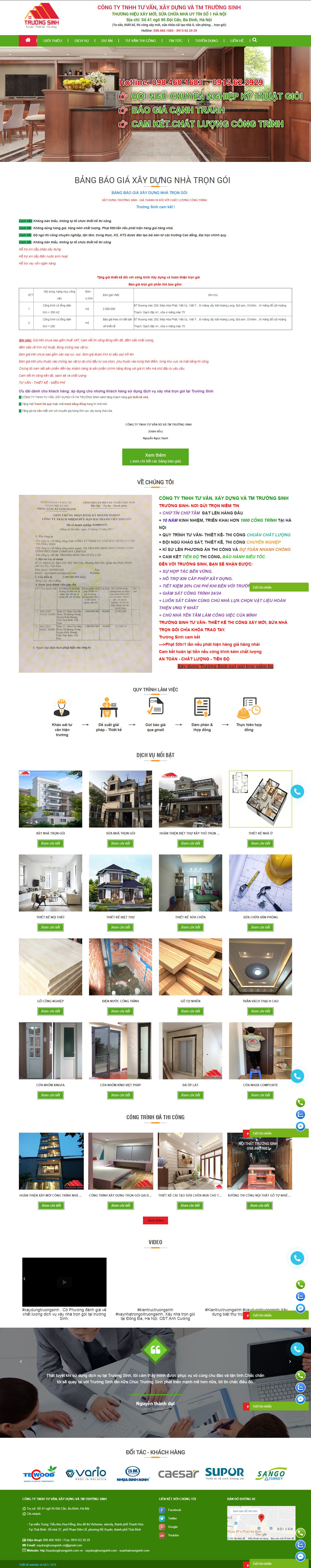 Thiết kế Website web ép cọc bê tông - xaydungtruongsinhcomvn