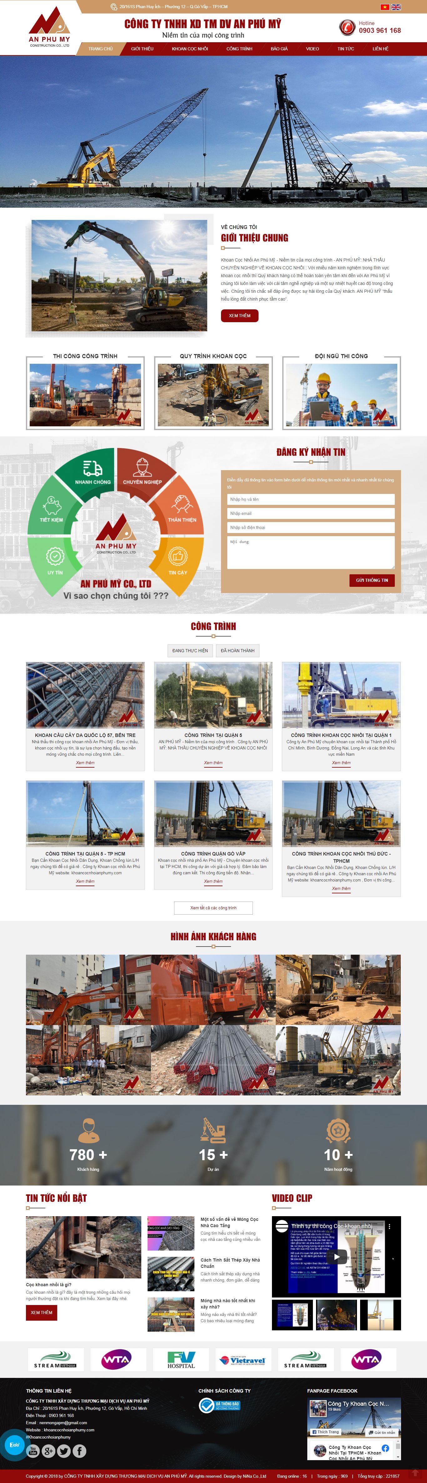 Thiết kế Website web ép cọc bê tông - khoancocnhoianphumycom