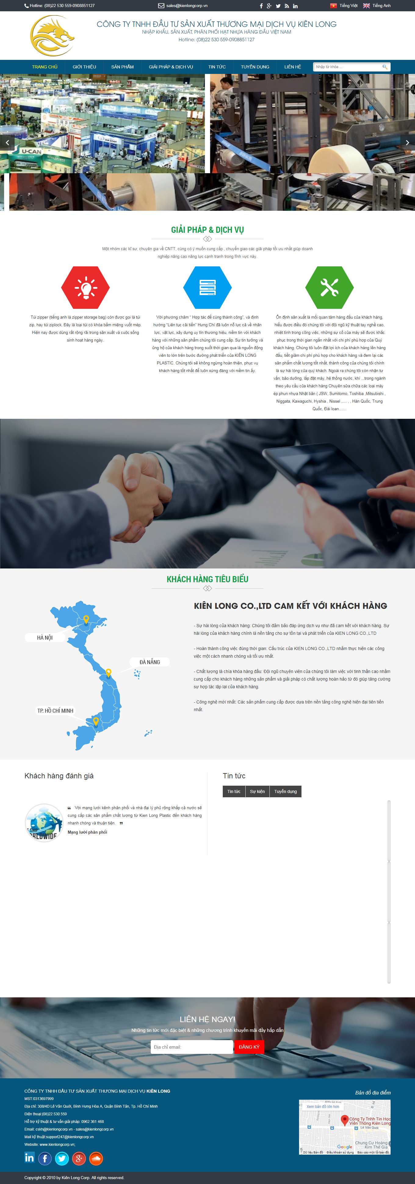 Thiết kế Website web Canh cam - kienlongcorpvn