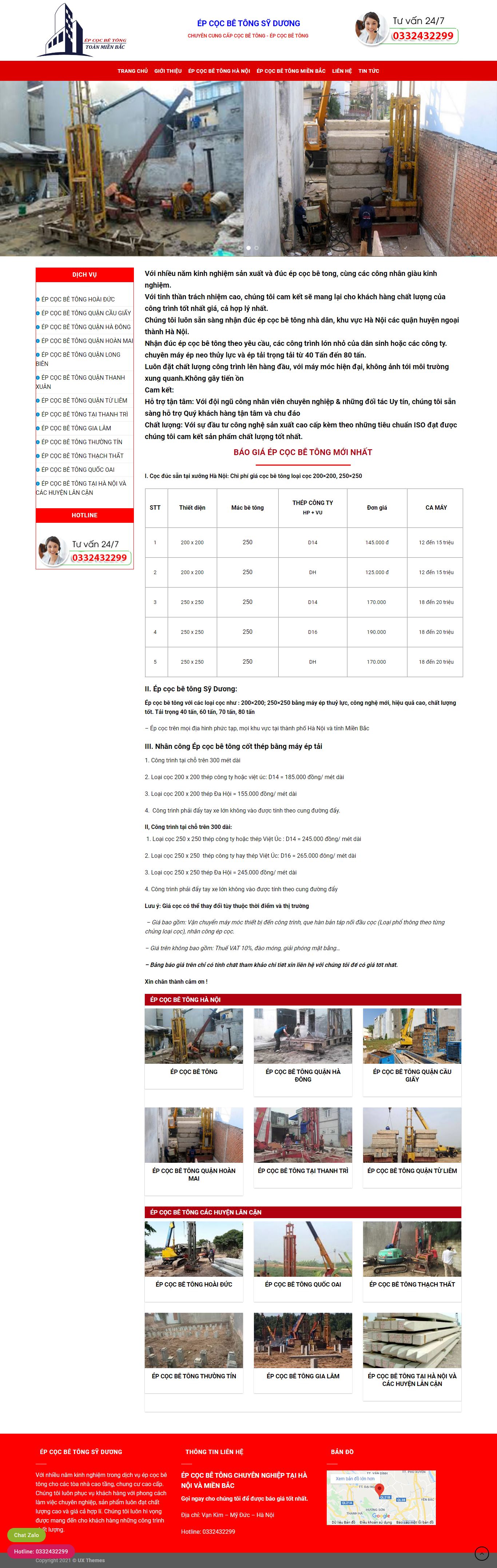 Thiết kế Website web ép cọc bê tông - epcocbetongsyduongcom