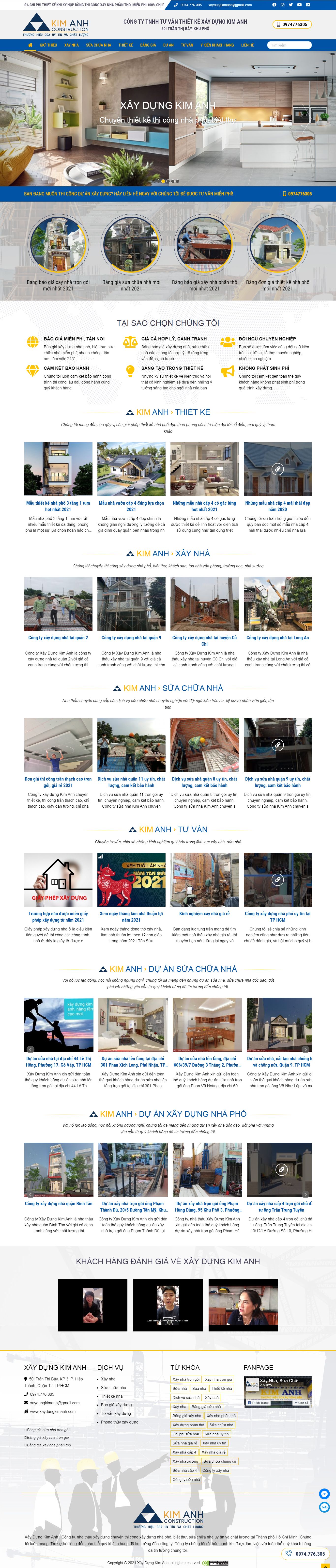 Thiết kế Website web ép cọc bê tông - xaydungkimanhcom