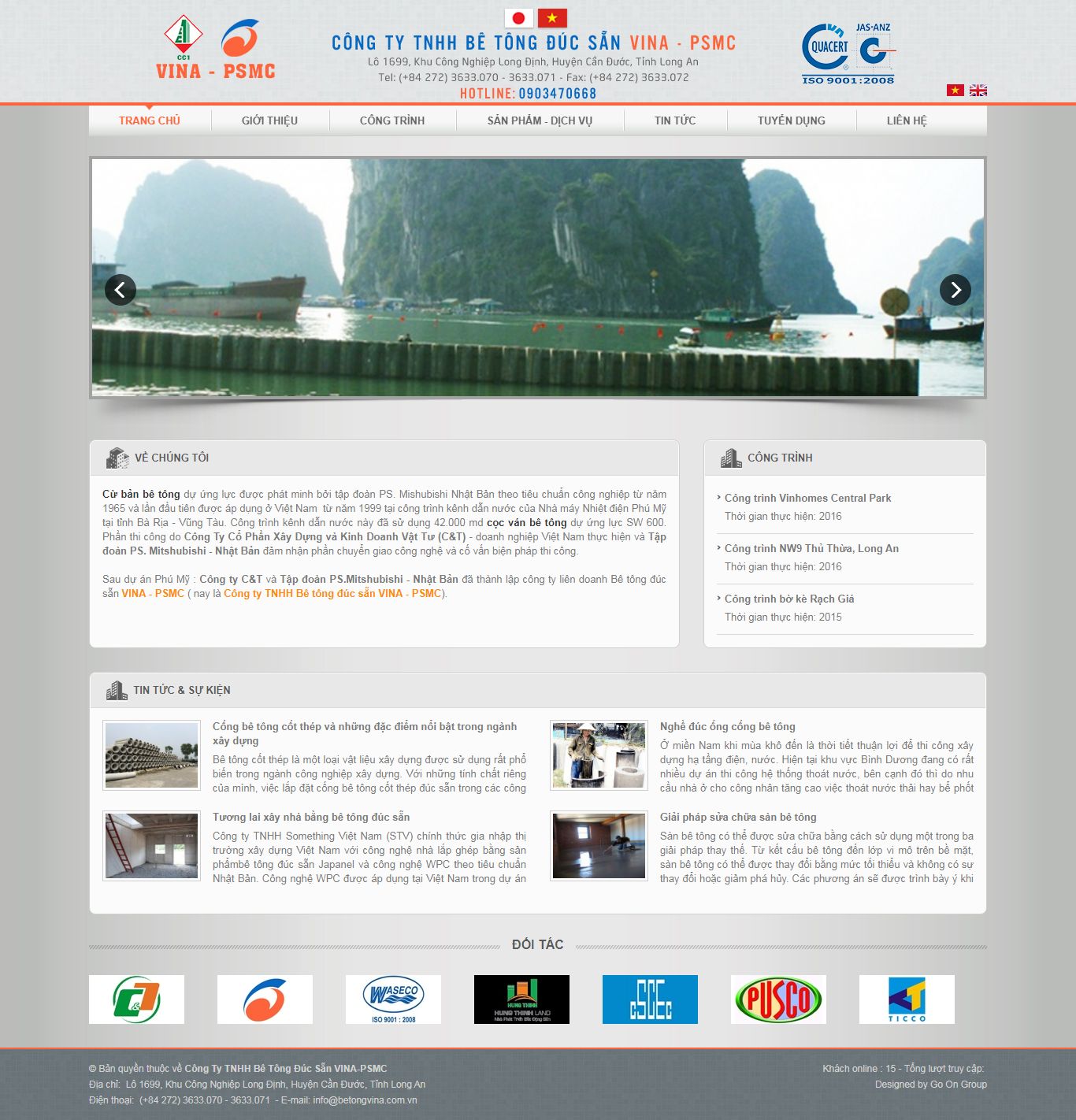 Thiết kế Website web ép cọc bê tông - betongvinavn
